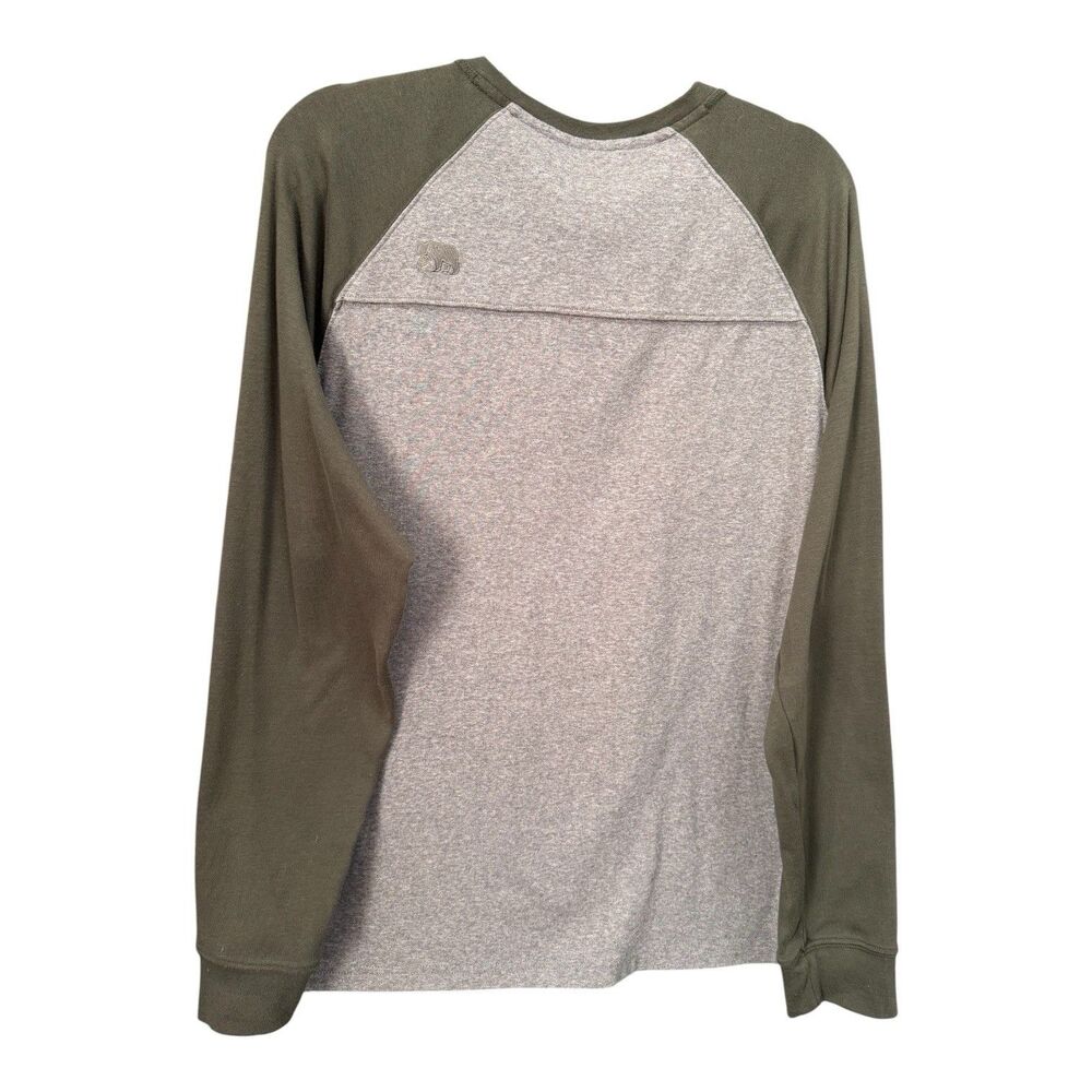 The Normal Brand Men’s Puremeso Retro Henley Long Sleeve Grey Cotton T-Shirt L - Picture 3 of 7